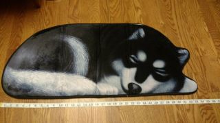 Cute Siberian Husky Dog Rug / Mat - Soft Decorative