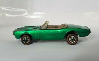 Vintage 1968 Mattel Hot Wheels Redlines Green Custom Firebird