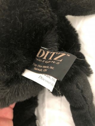 Ditz Designs Black Dog Plush Stuffed Animal Realistic Puppy Hen House 20 