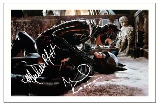 Michelle Pfeiffer & Michael Keaton Batman Returns Signed Autograph Photo Print