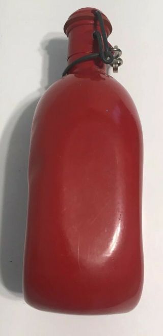 Vintage Tournas Le Grand Tetras French Water Bottle Canteen Flask 3/4L Red Alum 5