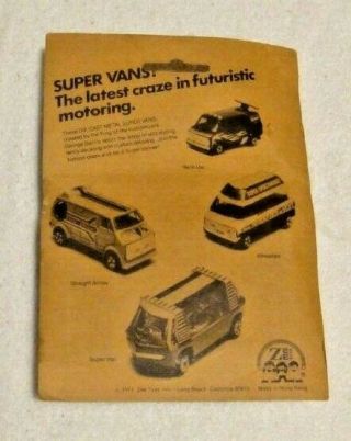 Vintage 1970s Zee Toy Vans Series VanKiller Diecast 1977 Dodge Van RARE 2