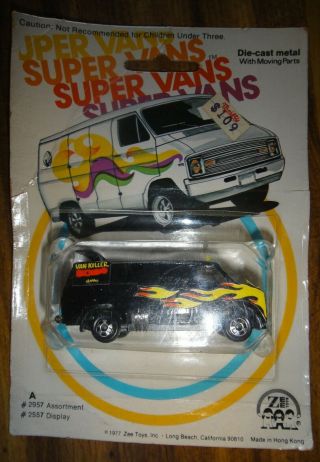 Vintage 1970s Zee Toy Vans Series VanKiller Diecast 1977 Dodge Van RARE 3