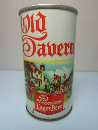 Old Tavern Premium Lager Straight Steel Pull Tab Beer Can 102 - 31 Warsaw Illinois