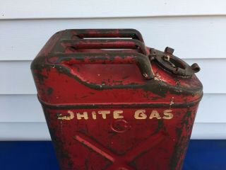 Vintage Nesco QMC 5 Gallon Military WW2 US Metal Jerry Gas Can Fuel Can 20 - 5 - 49 3
