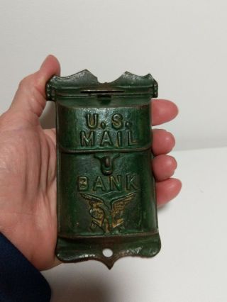 Vintage Ac Williams Cast Iron Us Mail Bank Patent Nov 21,  1921