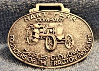 Early 1900s Hart Parr Tractor Company Charles City,  Iowa Watch Fob Marked By Meb