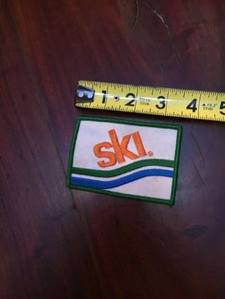 Vintage Ski Cloth Sewn Patch 3.  5 X 2.  5 " In With Some Discoloratio