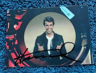 Happy Days Tv Show Trading Card Autographed Hand Signed Henry Winkler Fonzie