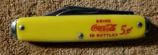Vintage Coca Cola 5 Cent Pocket Knife 3 1/2 