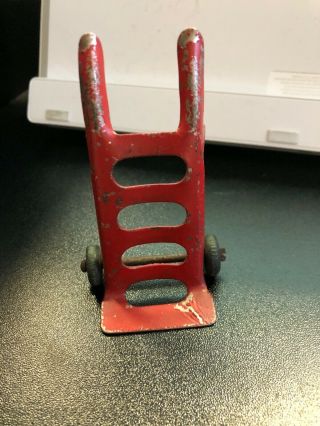 Vintage Pressed Steel Hand Truck Buddy L Marx Tonka ? Dolly Delivery Cart Toy Ex