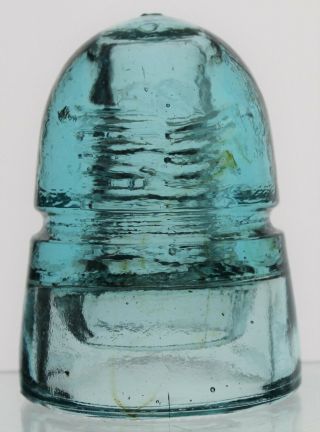 Aqua Cd 145 Am.  Insulator Co.  N.  Y.  Two Date Base Embossed Glass Insulator