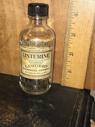 Vintage Listerine Lambert Pharmacal Company Bottle 3 Oz.