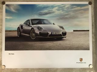 2015 Porsche 911 Turbo Coupe Showroom Advertising Sales Poster Rare Awesome L@@k