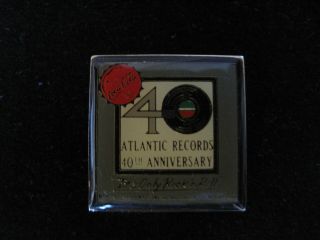 Vtg Coca Cola 40th Anniversary Atlantic Records Rock & Roll Lapel Pin