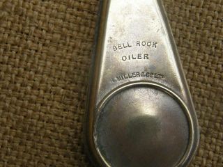 VINTAGE ENGLISH BRASS BELL ROCK BICYCLE OILER OIL CAN BY H MILLER & CO. 3