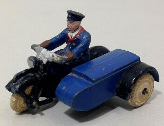Vintage Pre War Dinky Toys Motorbike & Telephone Box - For Restoration Or Parts 4