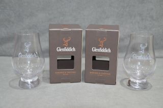(2) Glenfiddich Nosing & Tasting Glasses Glencairn Glass Whisky Tumbler