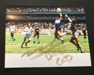 Diego Maradona Hand Signed Autograph Photo - - Argentina - Hand Of God