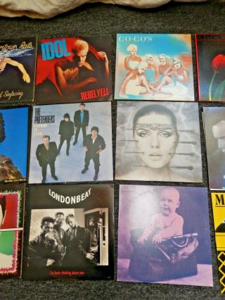 Go Go ' s - Billy Idol - Elvis Costello - Adam Ant - Debbie Harry - The Pretenders.  12 LP ' s 3