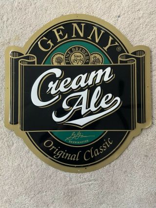 Rare Genny Cream Ale Metal Sign Bold And For Man Cave Or Bar