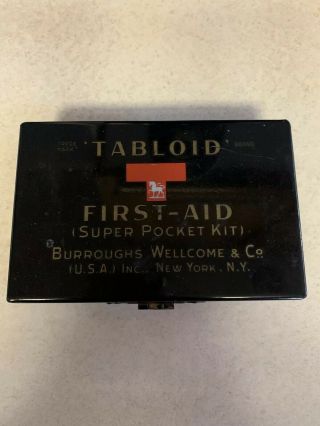 Vintage Tabloid First Aid Kit - With Contents