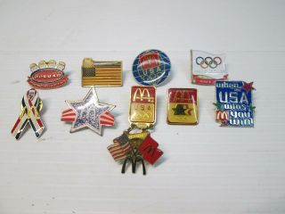 Mcdonalds Pins Employee & Team Member Collectible Pins Olympics American Flag