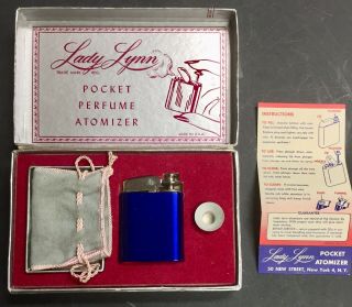 Vtg Lady Lynn Lighter Style Pocket Perfume Atomizer Very Rare