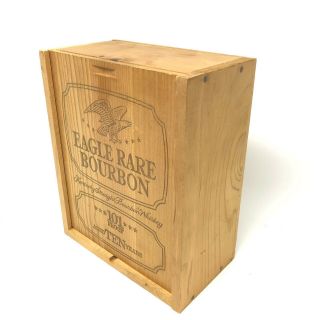 Vintage Eagle Rare Advertising Kentucky Bourbon Whiskey Wood Slide Box Wooden