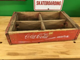 Red Coca Cola Wooden Coke case / crate - Chattanooga,  TN 1963 VTG 6 3