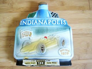 Vintage Jim Beam May 30,  1970 Indianapolis 54th 500 Race Decanter Bottle 4/5 Qt