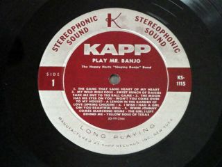 Vintage Black America Play Mr.  Banjo The Happy Harts Kapp Records KL 1115 LP 5