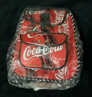 Vintage Coca Cola Handmade W/ Cans Backpack Nos