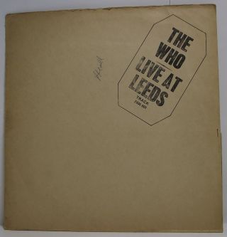 The Who Live At Leeds Lp Album,  Poster & Inserts Black Stamp 33rpm 12 " Vinyl