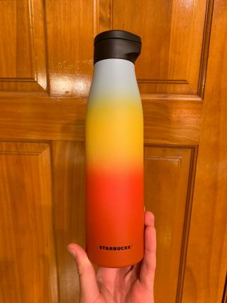 Starbucks 2019 Summer Stainless Steel Rainbow Pride Water Bottle 20 Fl Oz