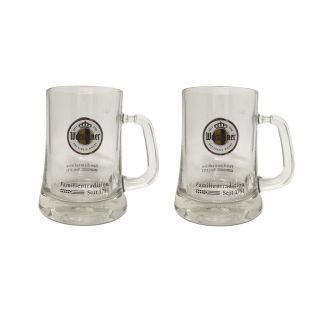 Warsteiner - Set Of 2 - German Beer Glasses 0.  3 Liter " Jug / Mug / Stein " -