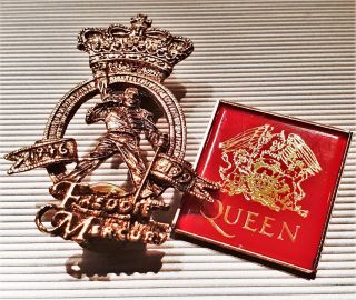 FREDDIE MERCURY : Tribute Concert Die - Cast Pin Badge 1992 Queen 3