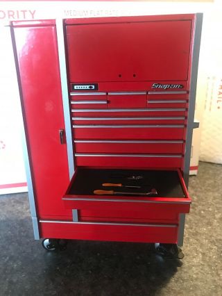 Snap On Mini Tool Box - Die Cast Rolling Toolbox Collectors Coin Bank penny Bank 8