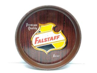 Vintage Falstaff Premium Quality Beer Large Shield Logo Metal Serving Tray 13 "