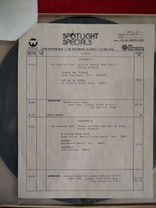 Olivia Newton - John Spotlight Special LP From April 17th 1983 Watermark ABC 6