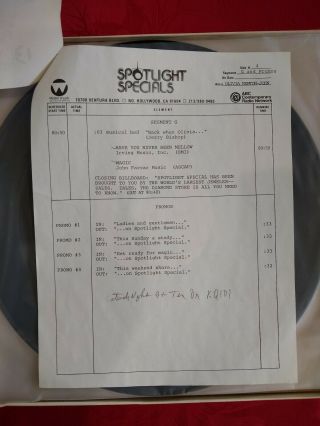 Olivia Newton - John Spotlight Special LP From April 17th 1983 Watermark ABC 8
