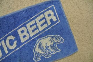 Rare Vintage Mack Arctic Beer Polar Bear Advertising Hand Towel 18 