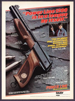 1978 Johnny Unitas Photo Daisy Power Line 1200 Bb Pistol Vintage Print Ad