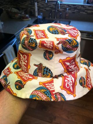 Vintage SCHLITZ BEER Soft Cloth Bucket/Sun Cap/Hat - 3