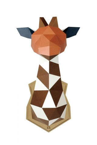 Kakukaku Giraffe Large Paper Art Craft Home Wall Decor Diy Animal