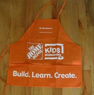 Home Depot Kids Workshop Apron Build Learn Create Child 