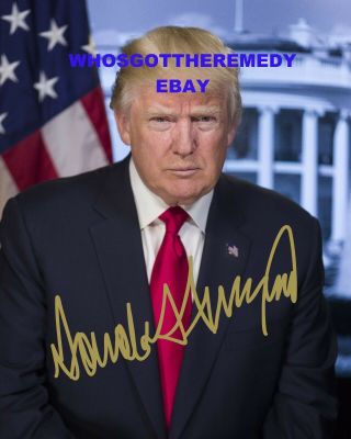 President Donald Trump Pre - Printed Autographed 8x10 Photo -