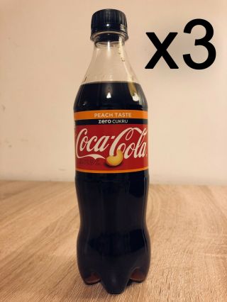 Coca - Cola Zero Peach Exclusive Taste From Poland (pre - Sale?) 3 X 0.  5l
