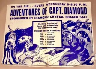 Adventures Of Captain Diamond Diamond Salt Brand Vintage Radio Show Advertising