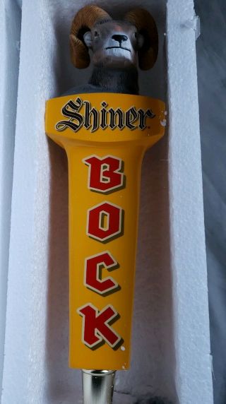 Shiner Bock Ram Head Beer Tap Handle -